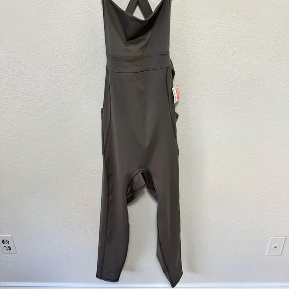 NEW free people movement My High Onesie brown jumpsuit size L - Picture 10 of 14